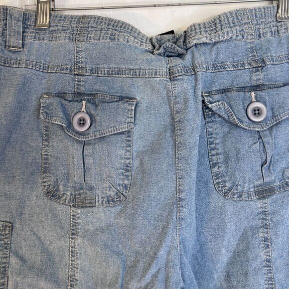 Style & Co Y2K Cargo Retro Long Shorts Size 16 Streetwear Casual 11" Inseam - Picture 7 of 9